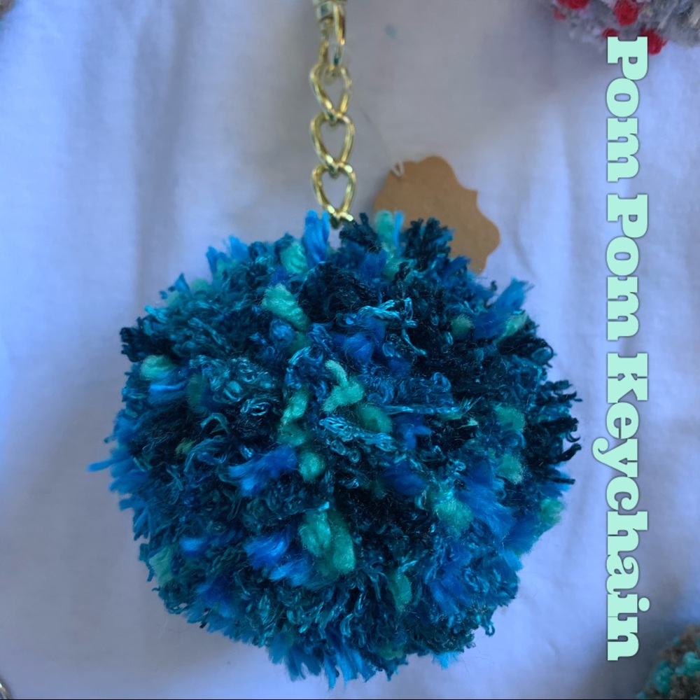 Pom Pom Keychain or Bag Accessory!! NWT!